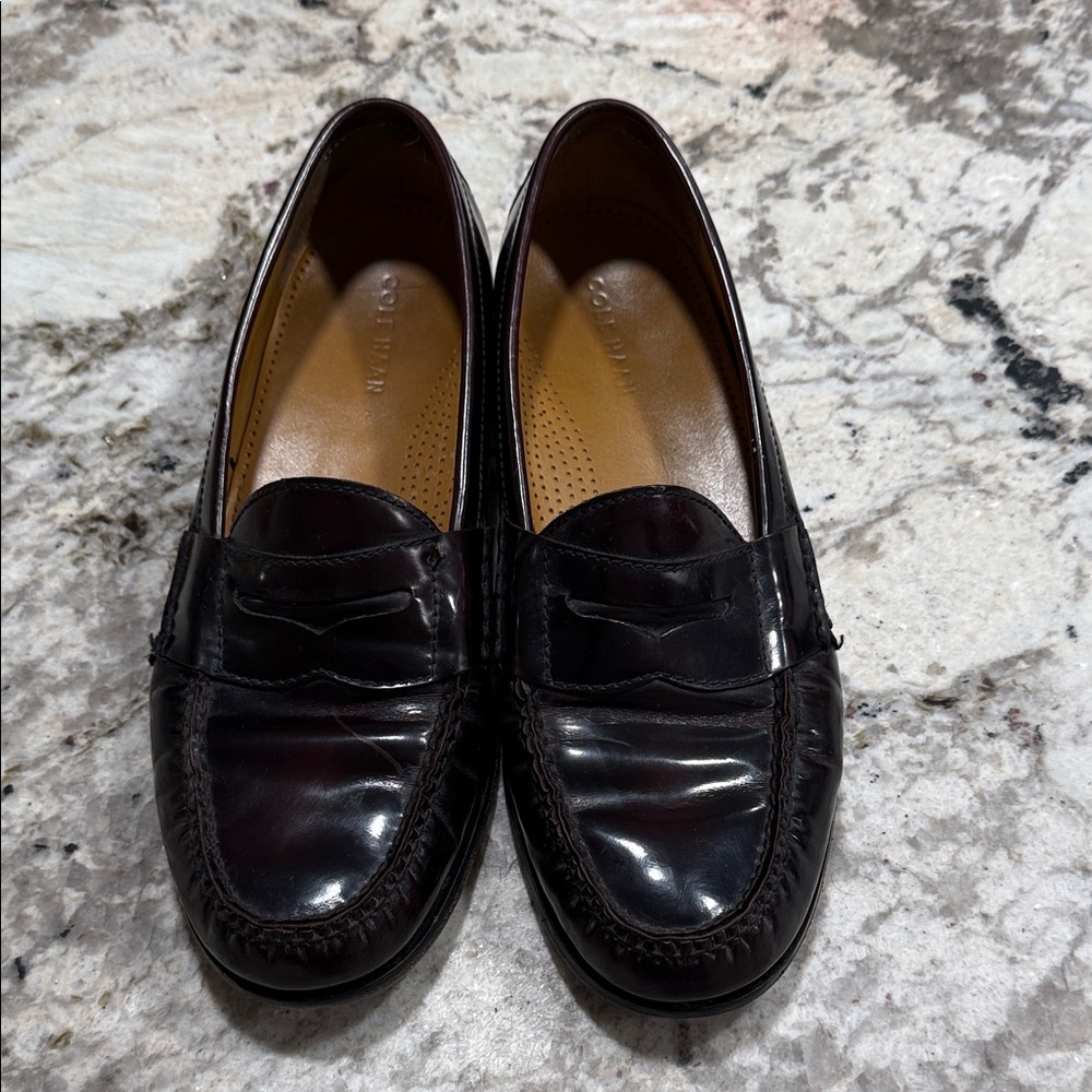 Cole Haan Men's Dark Brown Leather Penny Loafers